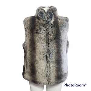 Blassport vintage vest faux fur reversible luxury Mobwife M